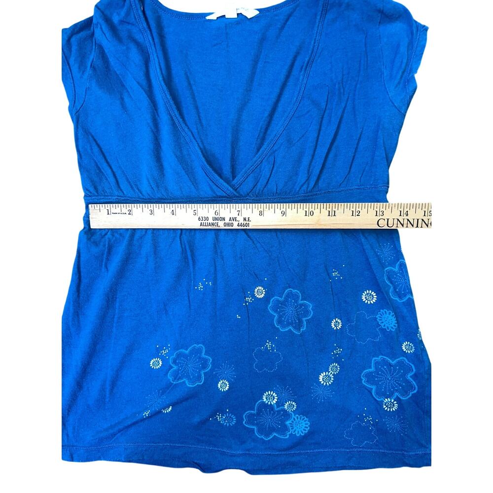 Y2K Aeropostale blue whimsy v-neck baby doll top size small - Picture 5 of 9